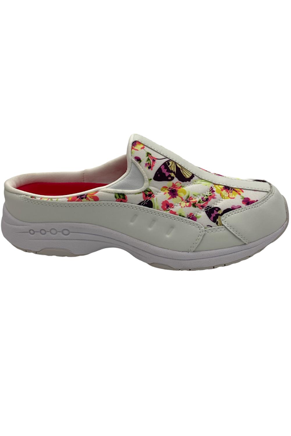 Easy Spirit Traveltime Clogs Floral Butterfly Print | Jender