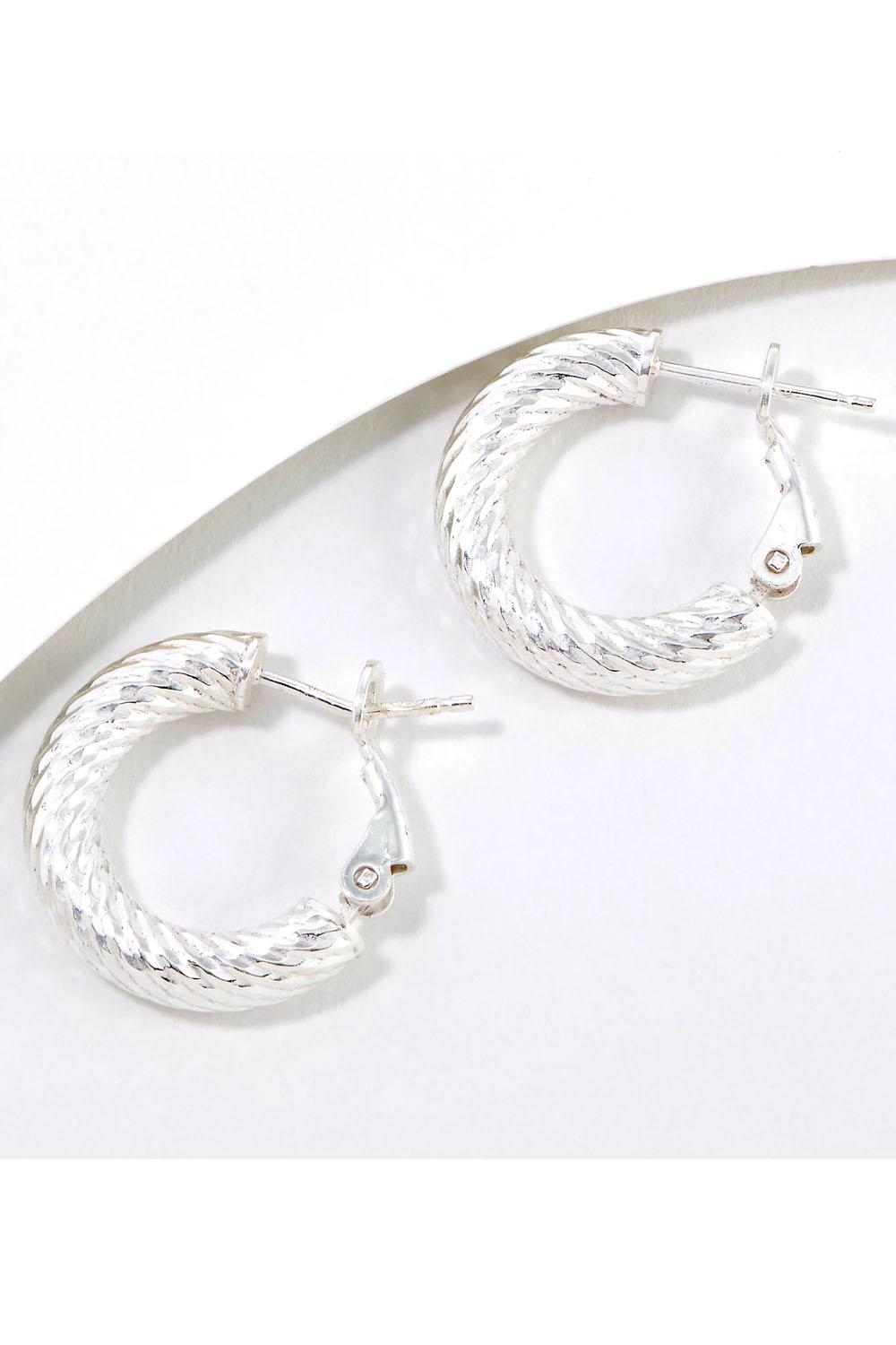 Diamonique 3/4 Hoop Earrings