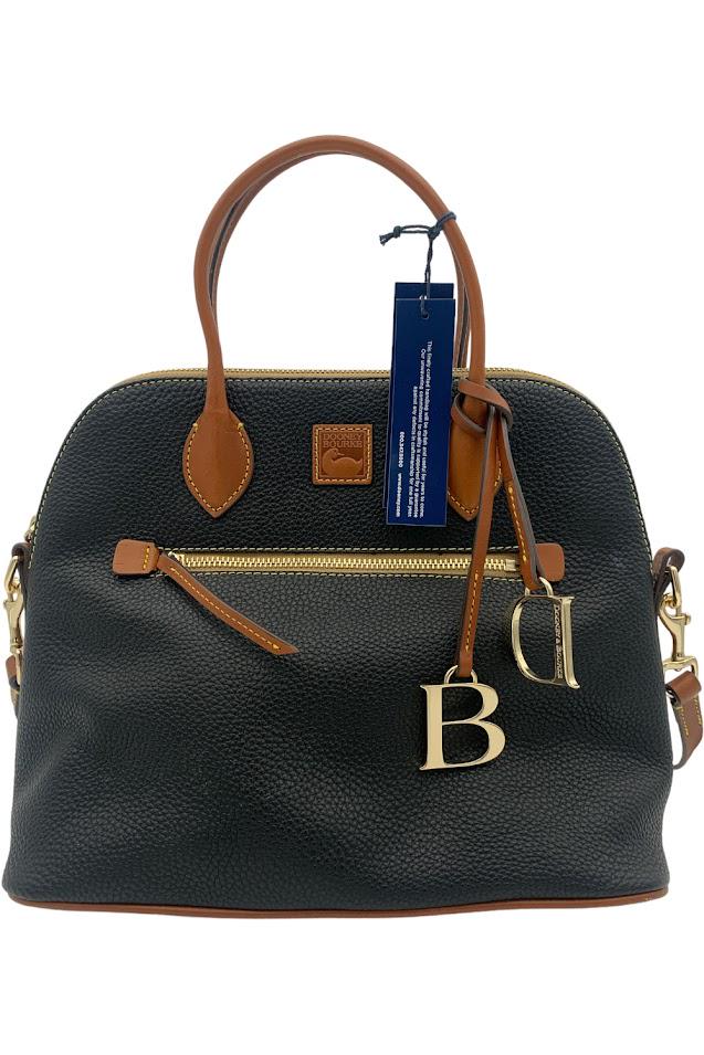 Dooney & Bourke Black Pebble Large Domed Satchel