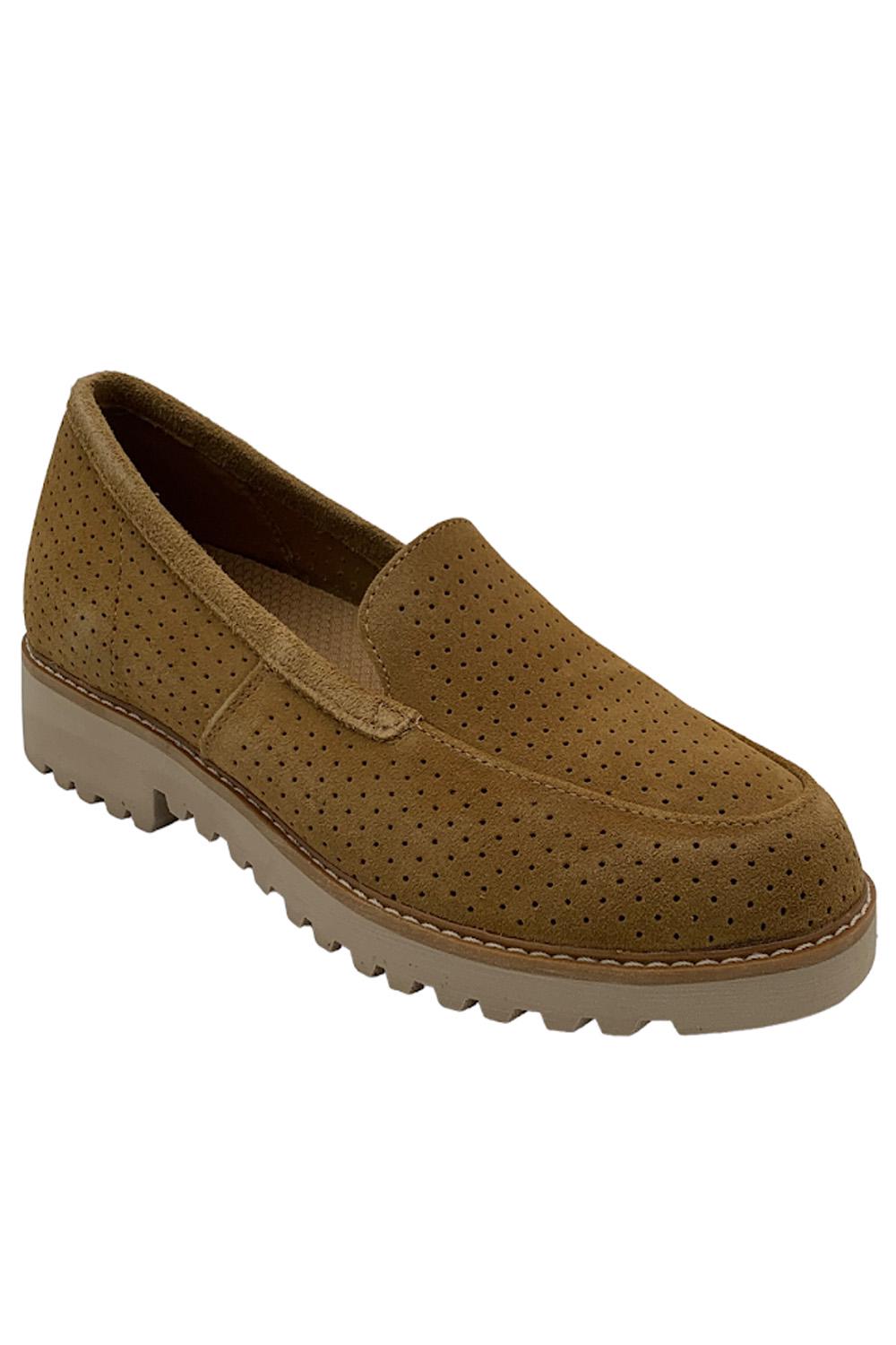 Skechers Arch Fit Suede Loafers Marlie Chestnut | Jender