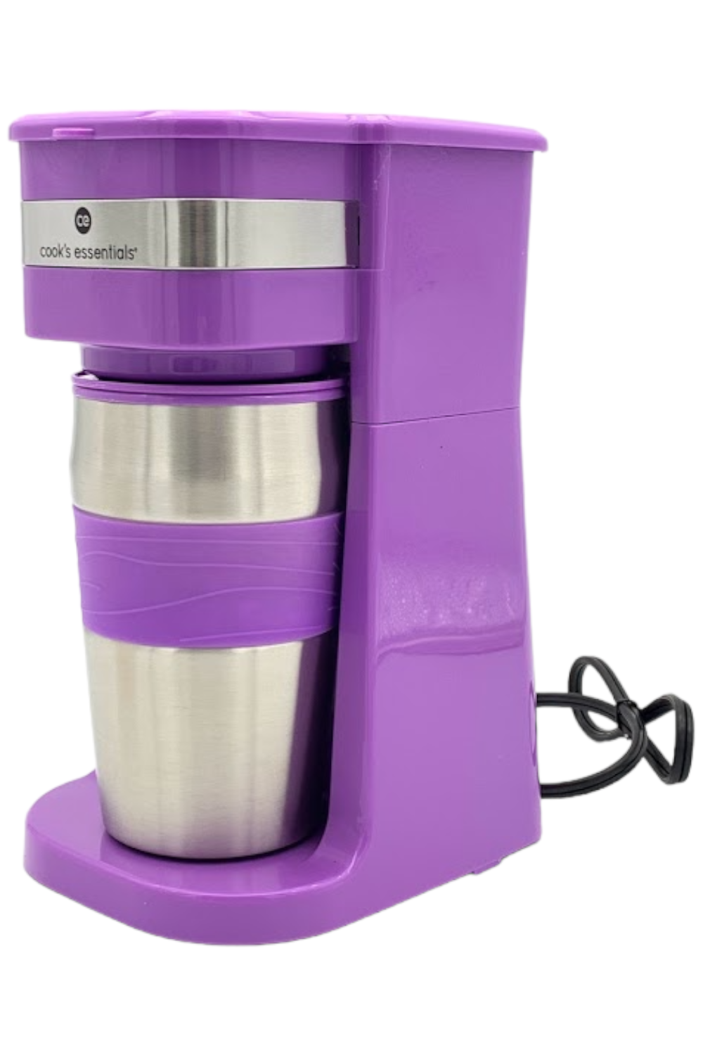 Cook's Essentials Single-Serve Coffee Maker with Tumbler Pink