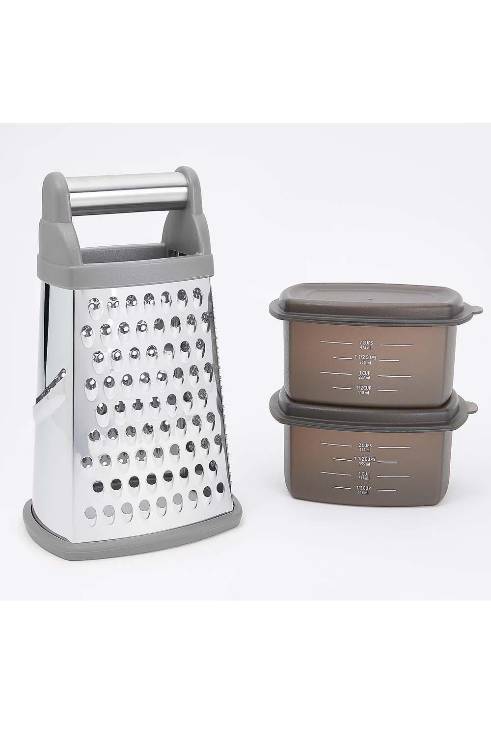 5-Piece Grater Set with 4-Sided Stainless Steel Box Grater