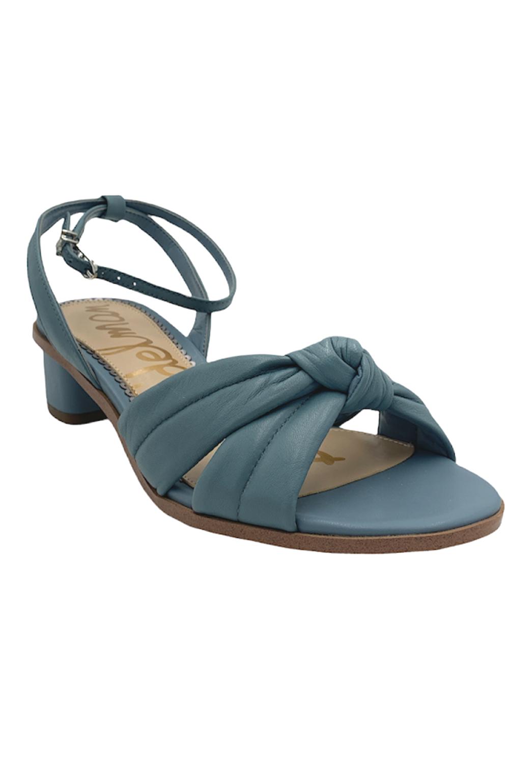 Sam Edelman Leather Heeled Sandals Ingrid Smokey Blue Jender