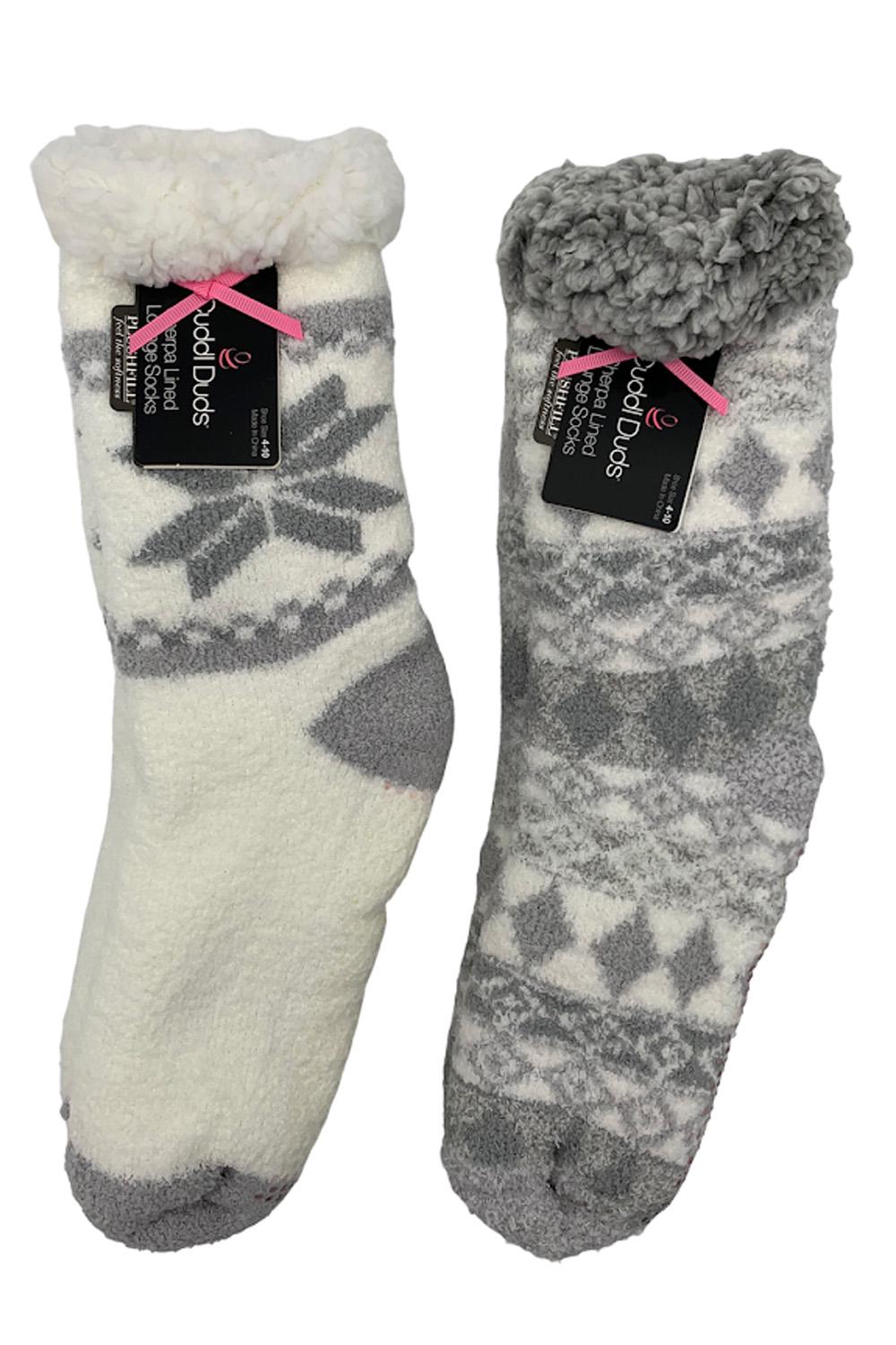 cuddl duds sherpa lined lounge socks