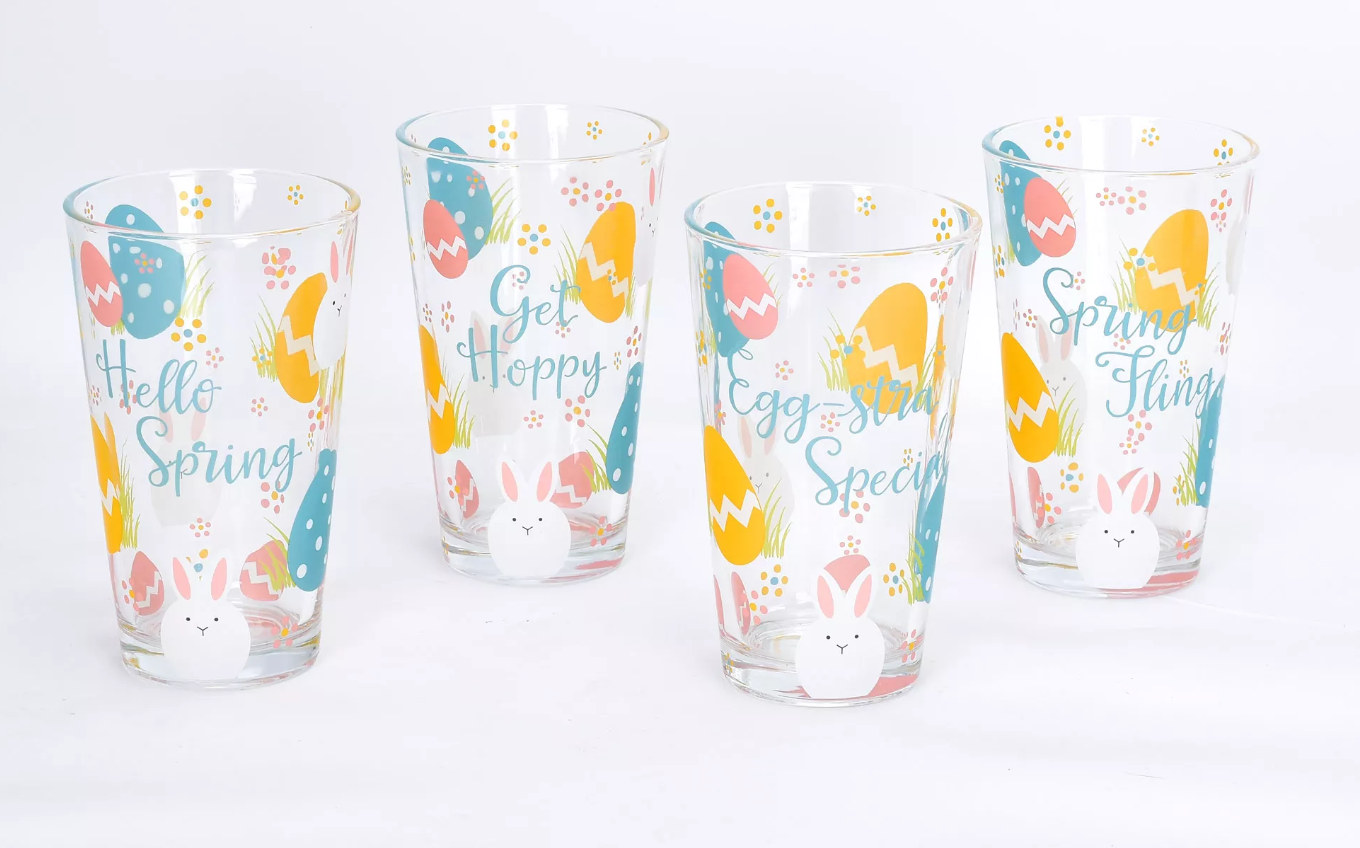 16 oz Glass Tumblers, Set of 4