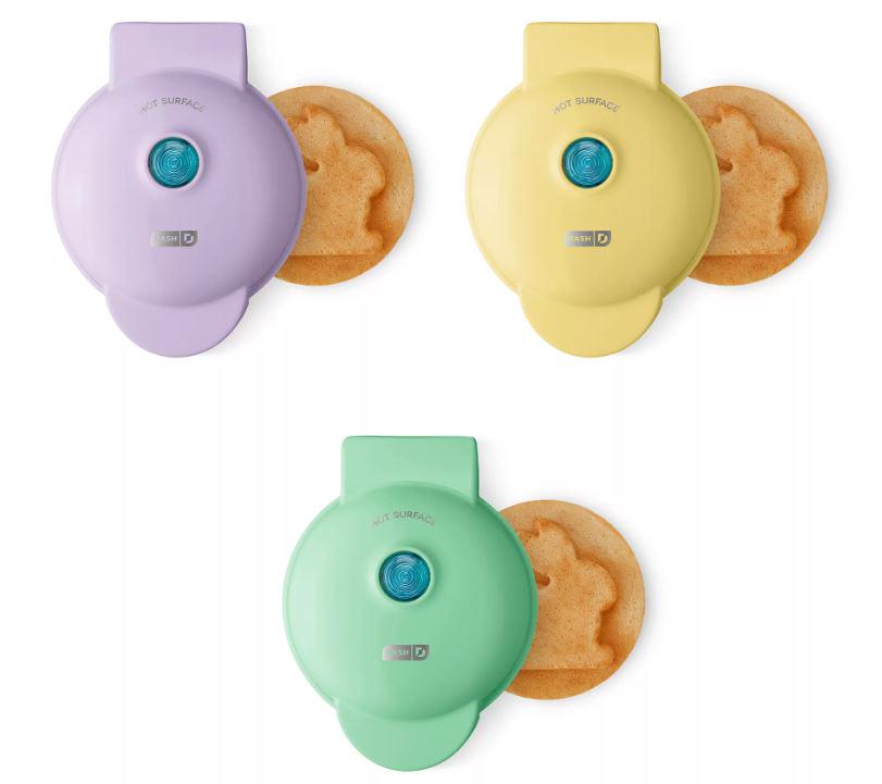 Dash Mini Waffle Maker w/Gift Box Pastel Bunny - Set of 3