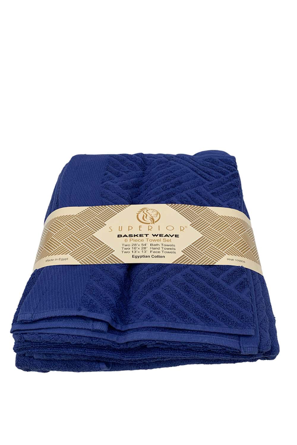  SUPERIOR Egyptian Cotton 6-Piece Towel Set, Bathroom