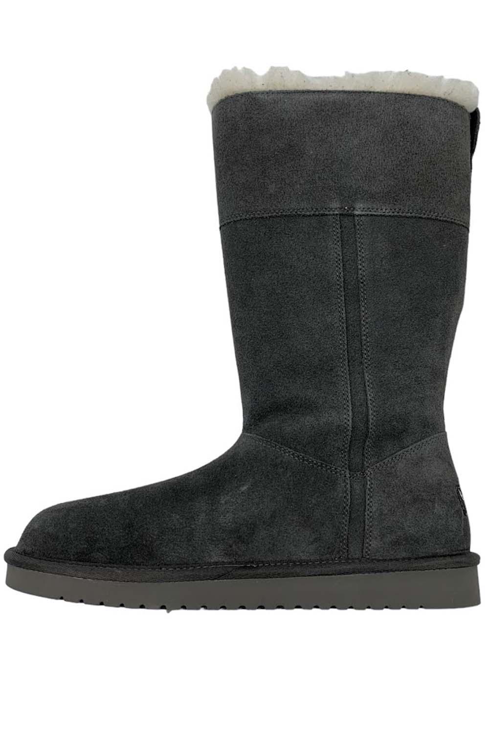 Koolaburra by UGG Suede Zip Tall Boots Aribel Stone Gray | Jender