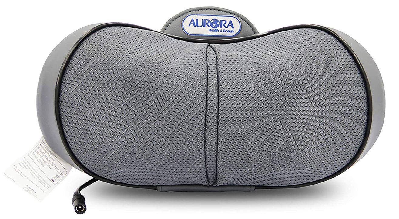 Aurora Cordless Neck and Back Shiatsu Massager with Heat, Black