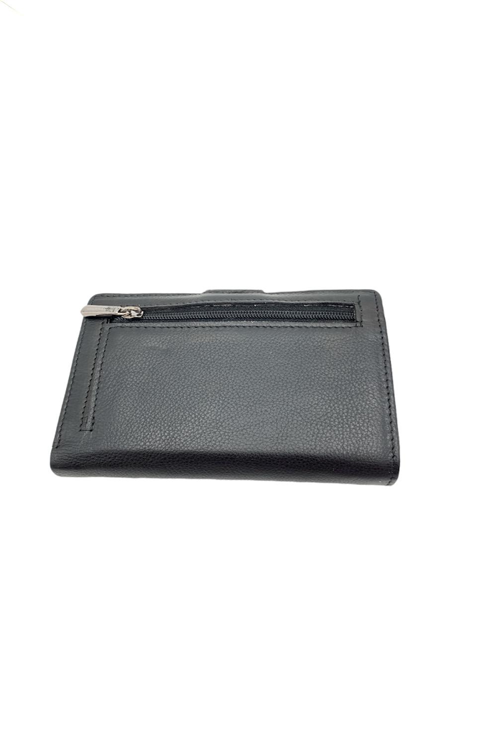 Quilted Leather Card Holder Wallet with RFID Blocking