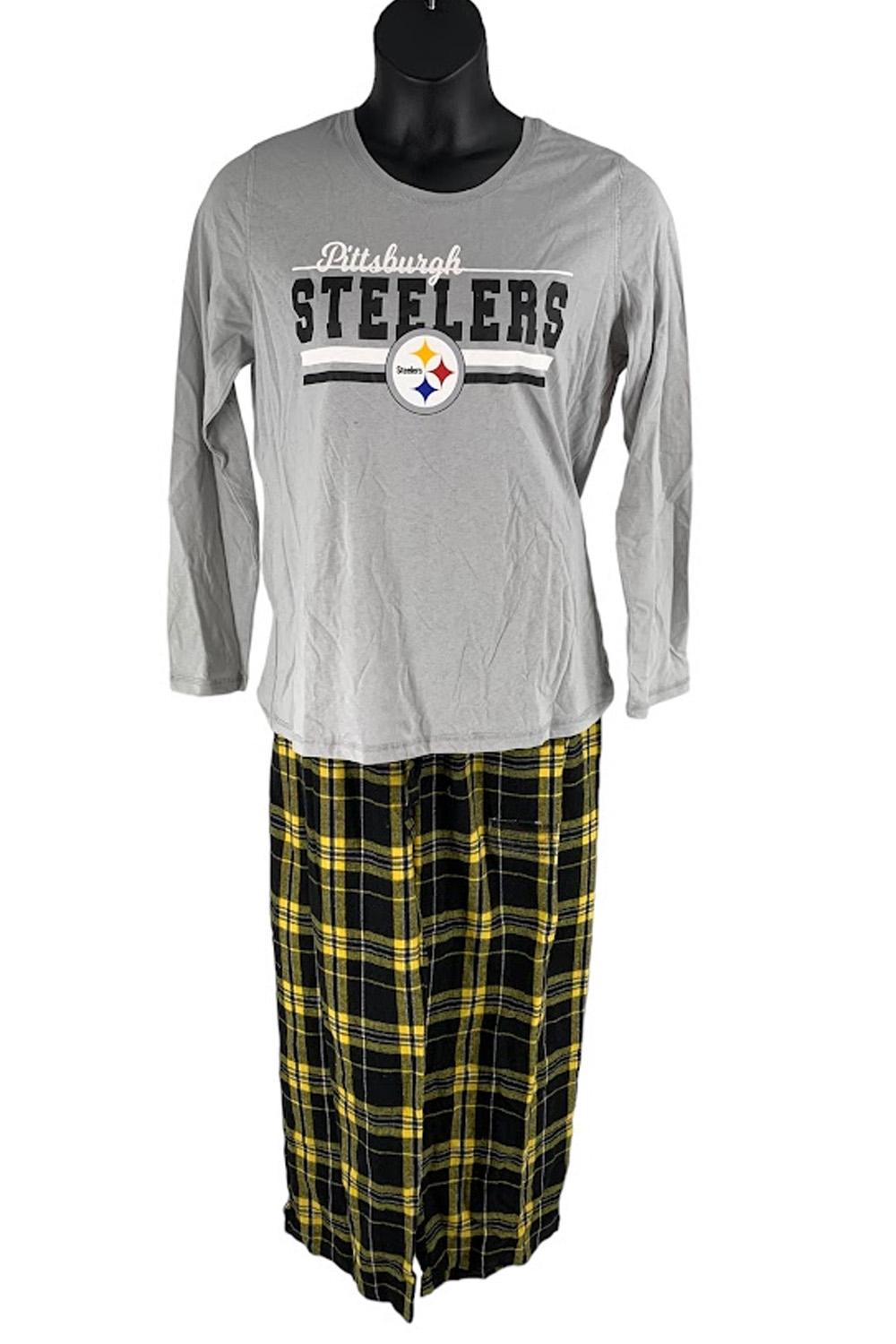 NFL Women's Pajama Set with Long Sleeve Top and Flannel Pants