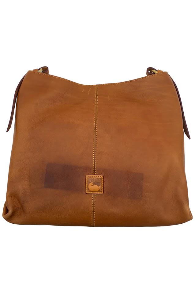 Dooney & Bourke Florentine Leather Twist Sac Shoulder Bag Natural -B