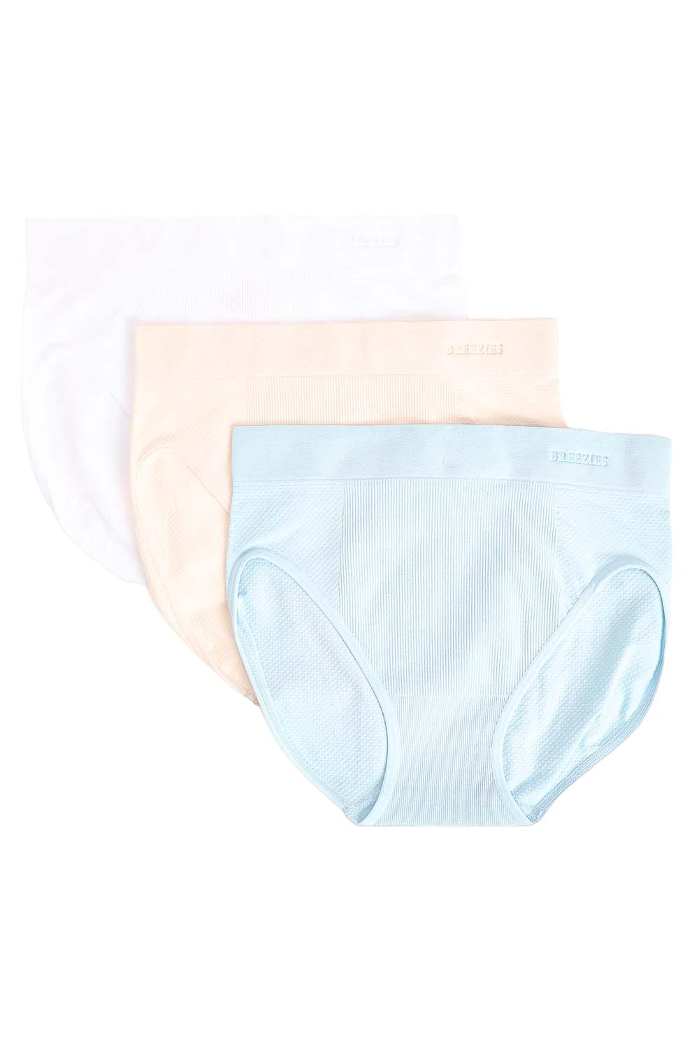 Breezies, Intimates & Sleepwear, Breezies 3pk Microfiber Panties Nylon Sz  Med