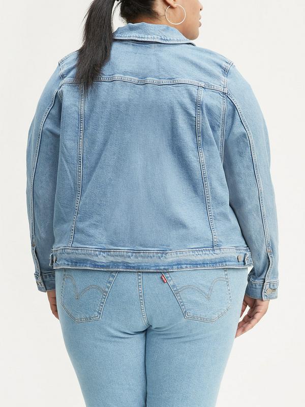 Levi's plus size sales trucker denim jacket