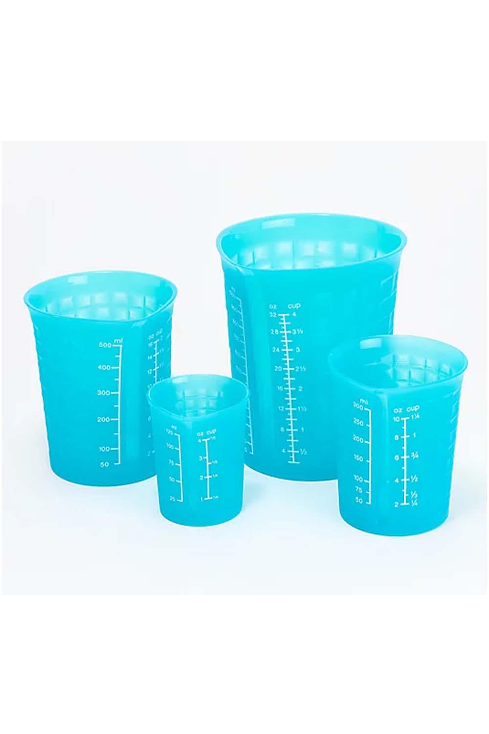 KOCHBLUME 4-Piece Nestable Silicone Measuring Cups