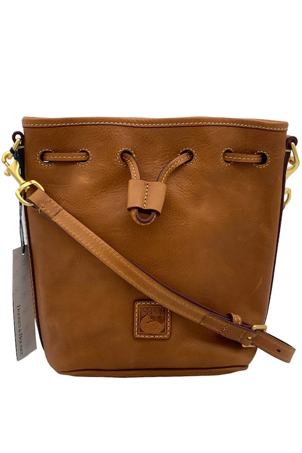 Dooney & Bourke Florentine Hattie Leather Drawstring Bag - Natural