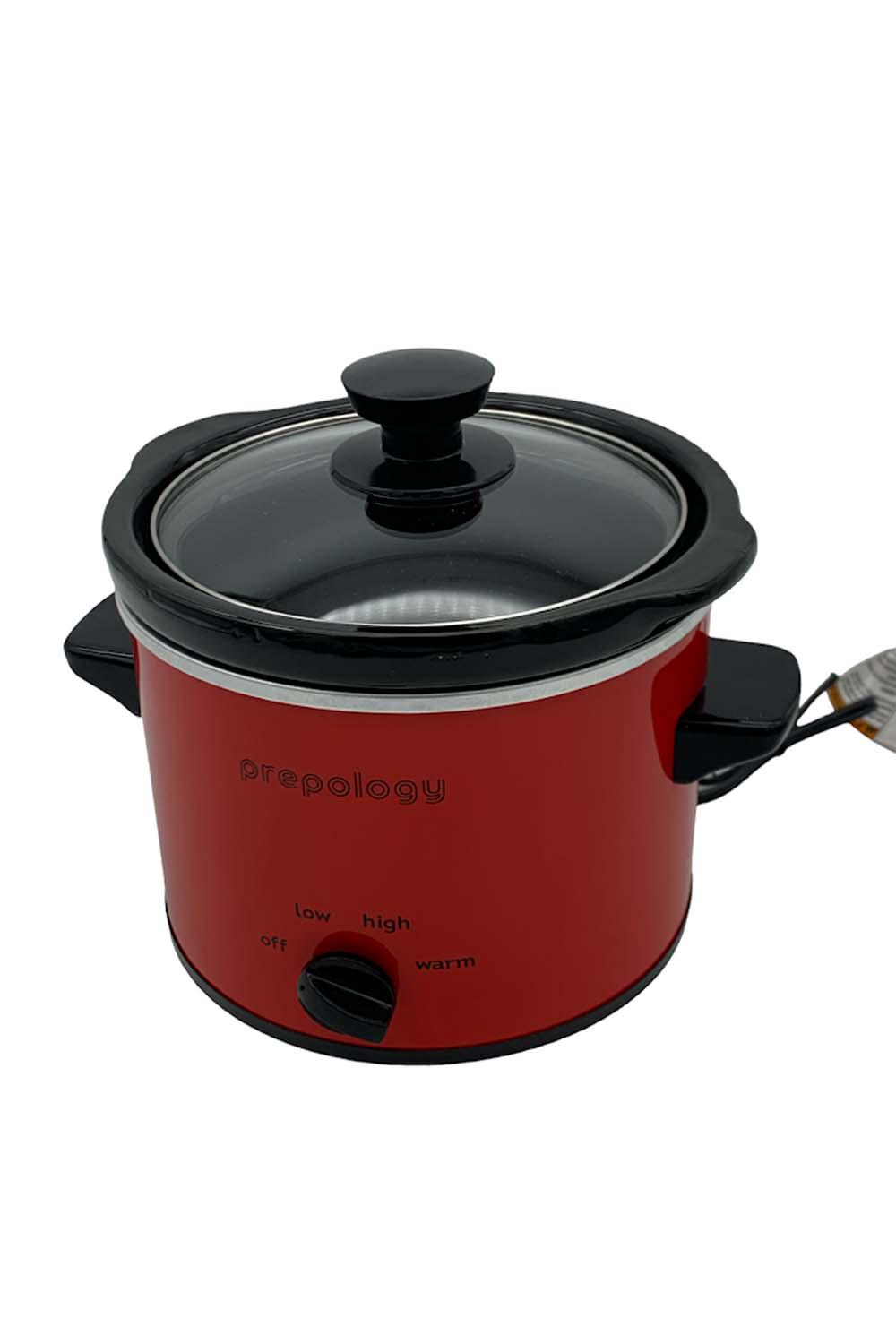 Prepology 2-qt Round Slow Cooker with Tempered Glass Lid 