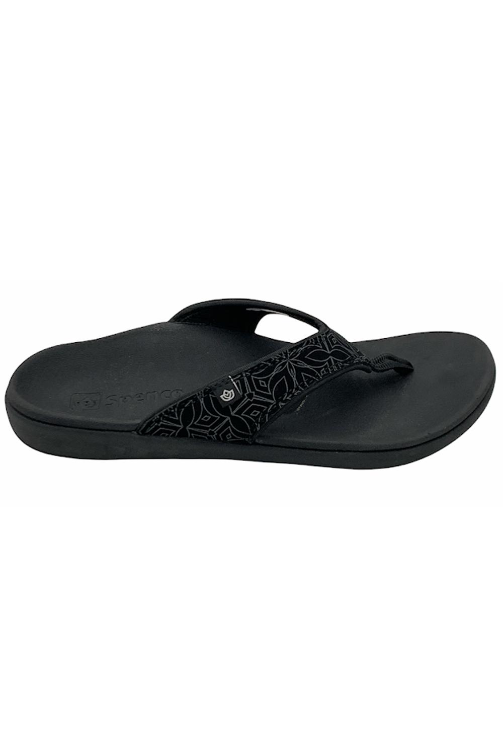 Spenco Orthotic Thong Sandals Yumi Boheme Black | Jender