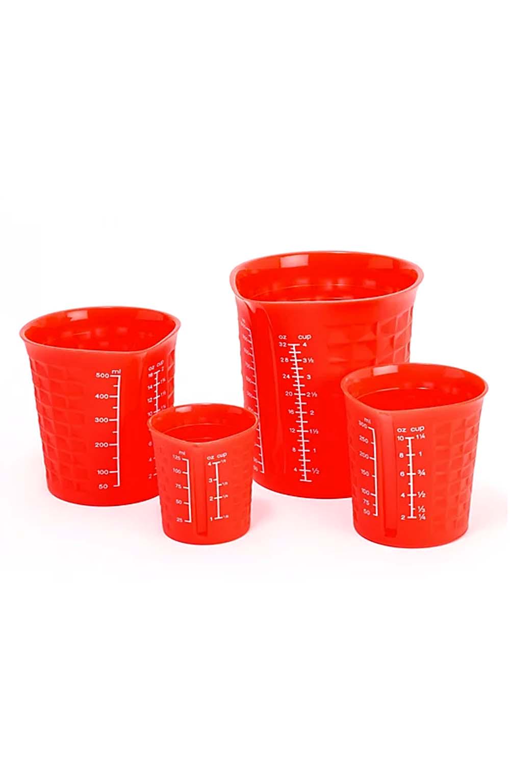 KOCHBLUME 4-Piece Nestable Silicone Measuring Cups 