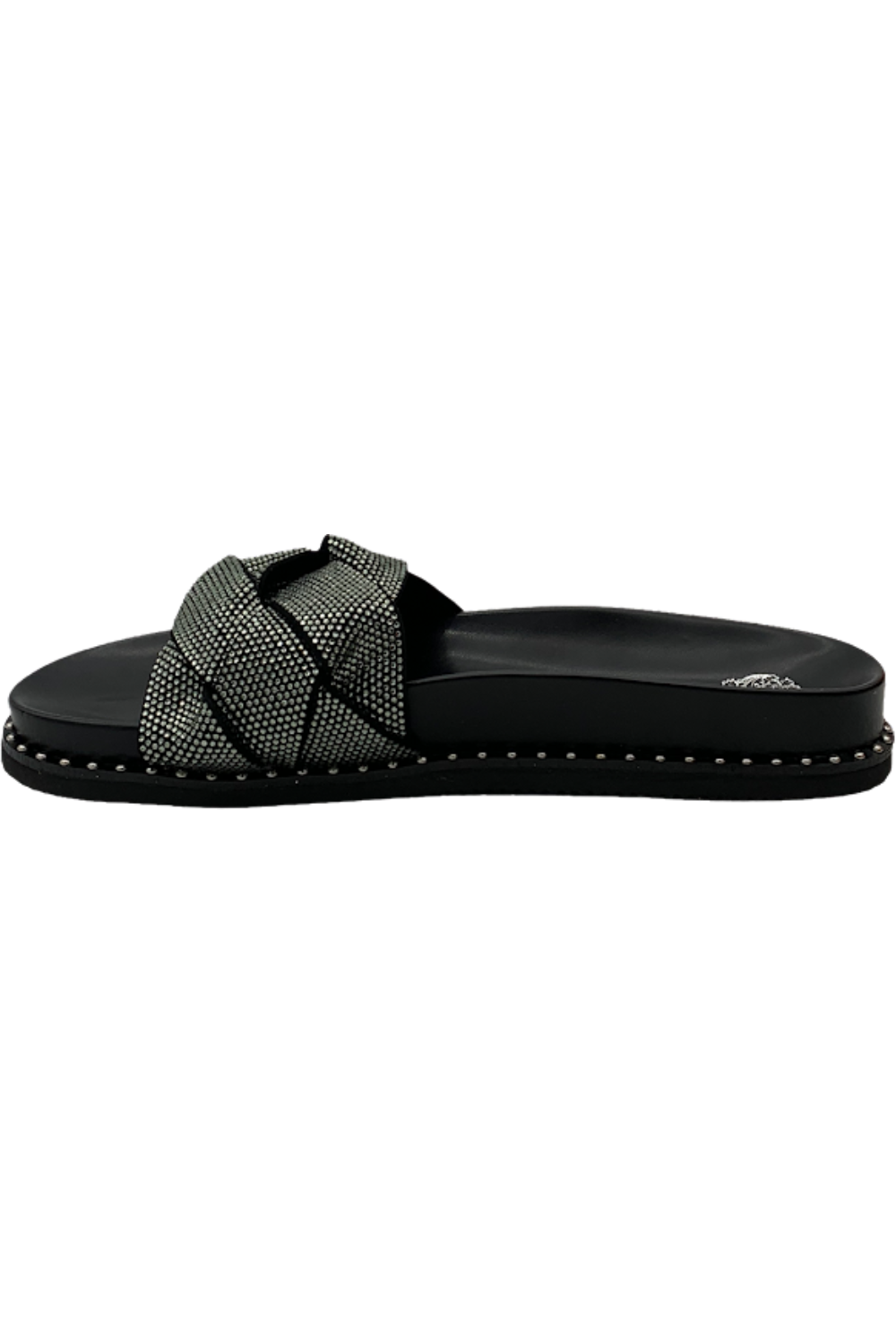 Vince Camuto Leather Crossband Slide Sandals - Belinsda 