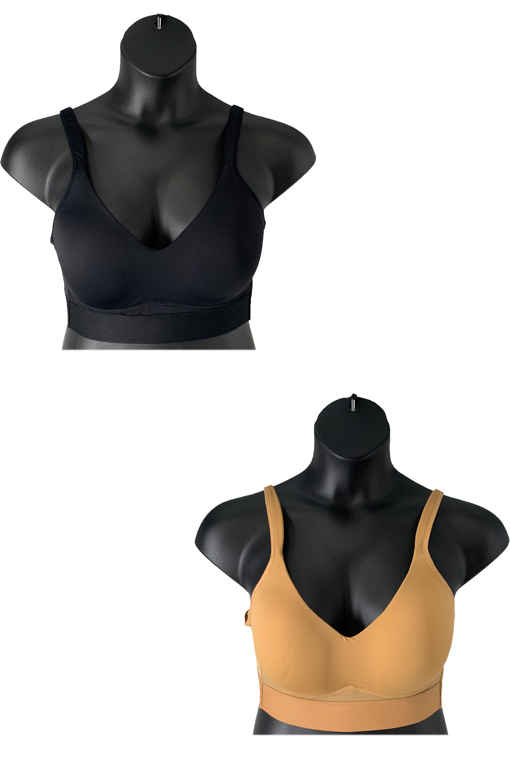 Rhonda Shear 2-pack Molded Cup Bra With Mesh Overlay 