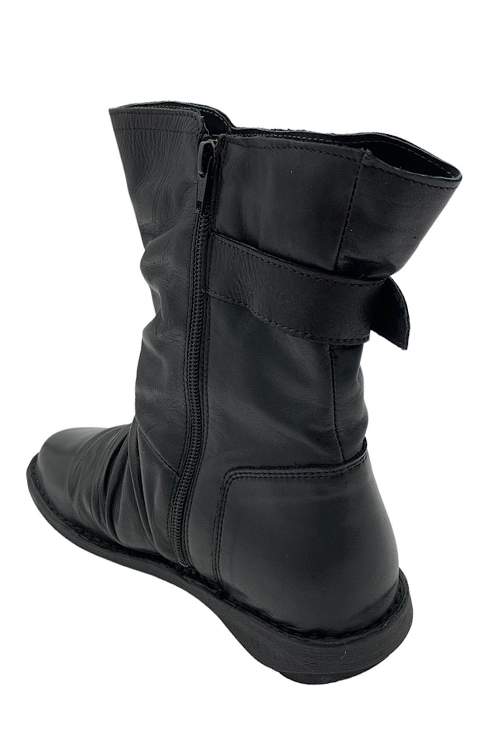 Miz Mooz Leather Buckled Mid Boots - Parade