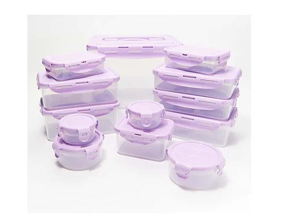 LocknLock Set of (2) 9 x 13 Storage Containers with Handle Lids 