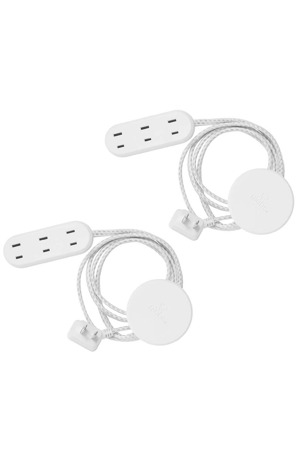 Globe Electric 3Outlet Foot Switches with Designer Cord Set of (2