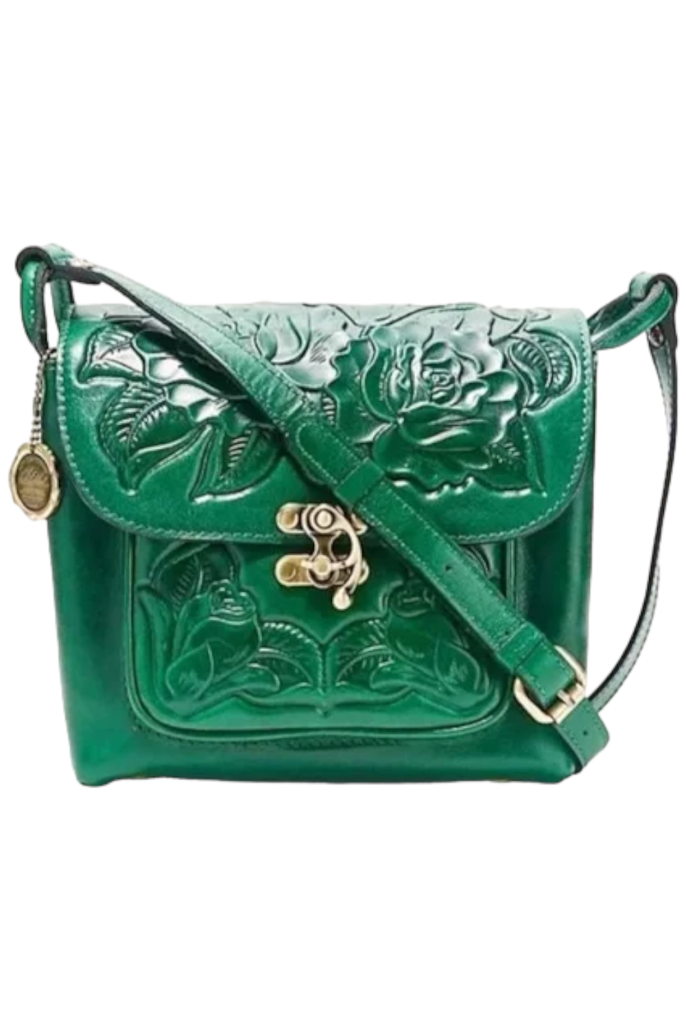 Patricia Nash Leather Leandra Flap Crossbody Soft Green | Jender