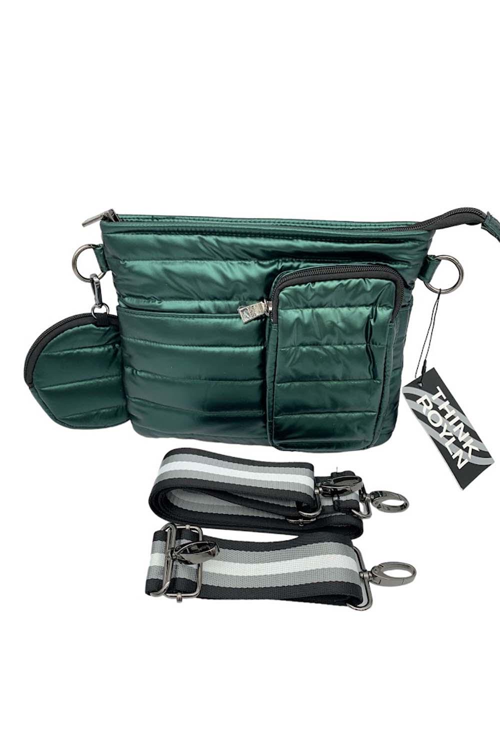 Think Royln Convertible Crossbody w/ Clipon Pouch Sidekick Emerald