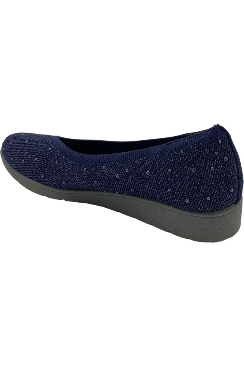 Skechers Stretch Fit Sparkle Knit Skimmers Cleo Flex Wedge Navy | Jender