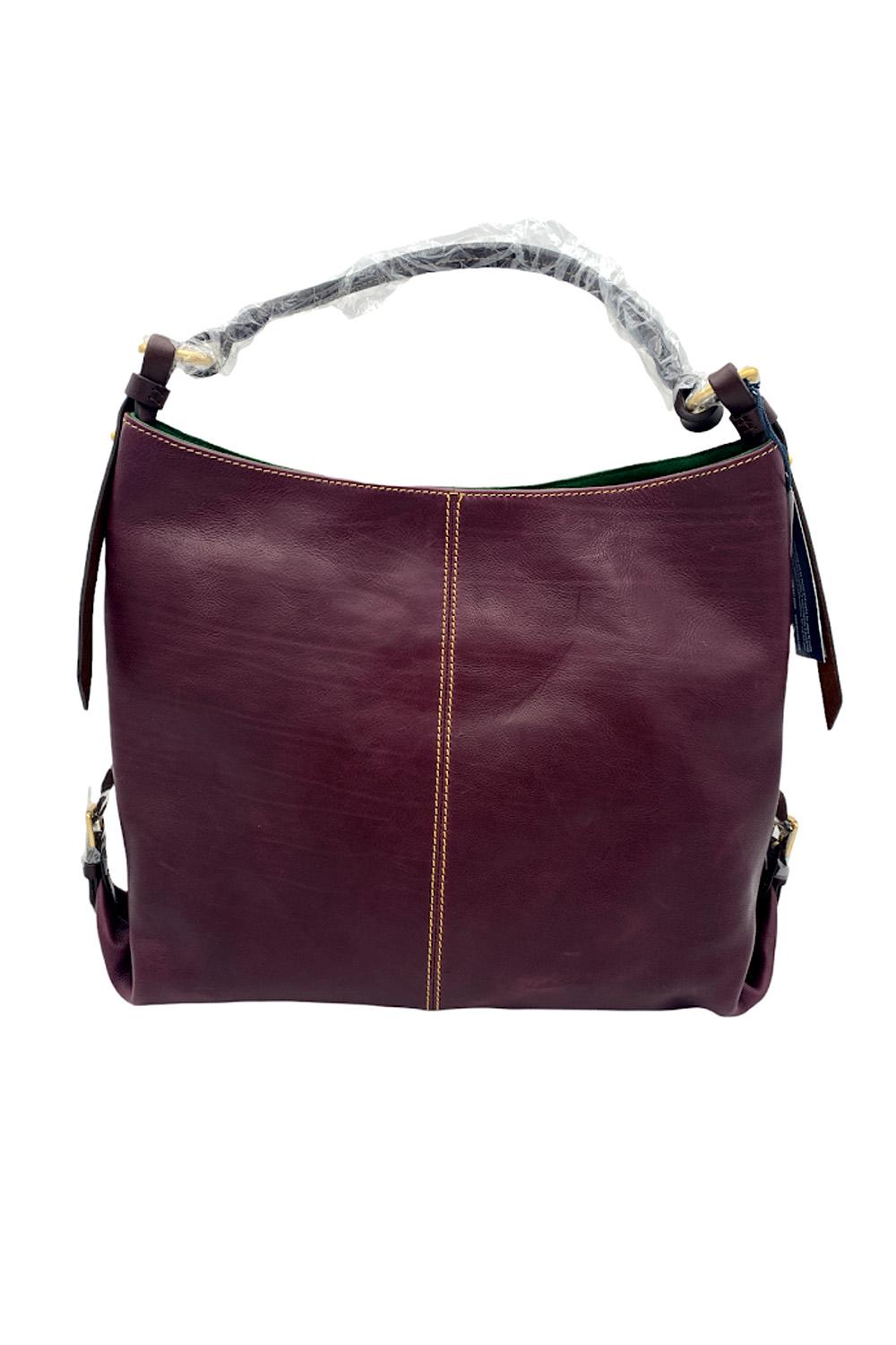 Dooney & Bourke, Bags, Dooney Bourke Florentine Leather Twist Sac  Shoulder Bag Chestnut