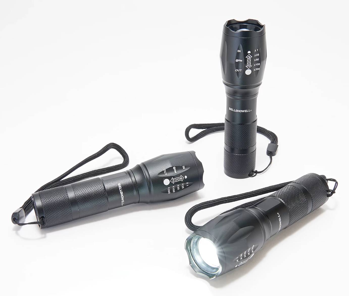 Bell & Howell Set of 4 Taclight High Performance Flashlights 