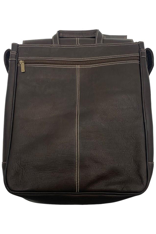 Le Donne Leather - Full Flap Laptop Messenger Bag (Cafe)