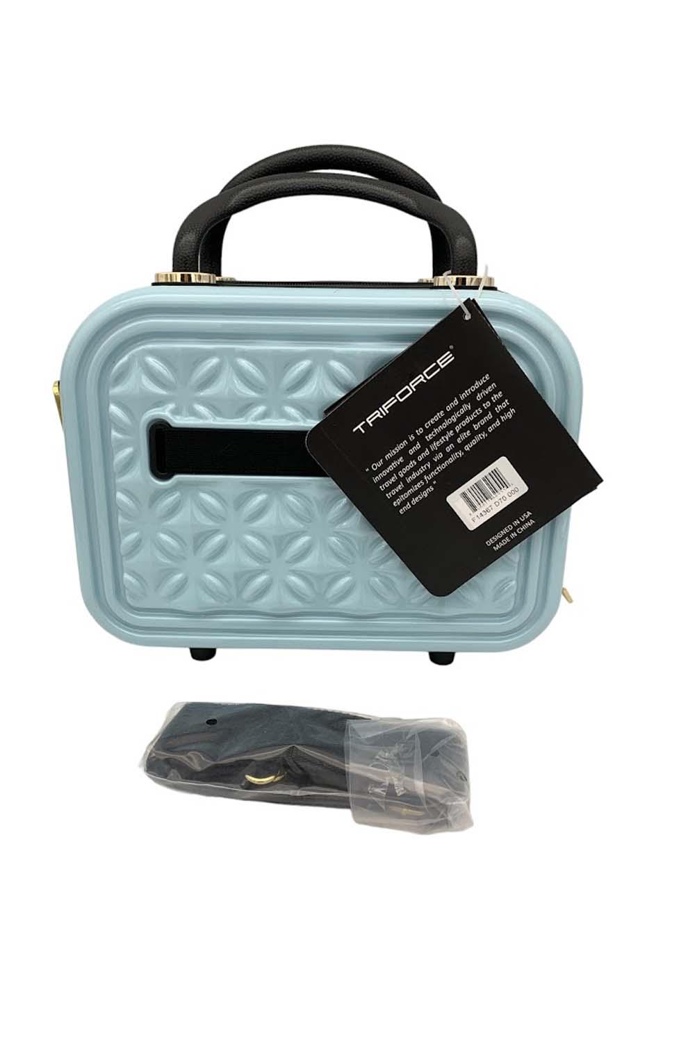 Triforce Hardside Beauty Case w/ Interior Panels Sky Blue Jender