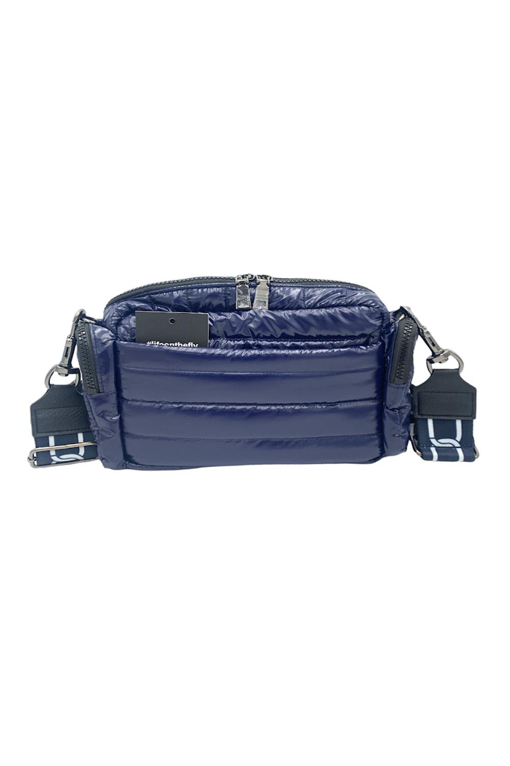 Think Royln Nylon Cargo Crossbody w/ Reversible Fashion Strap Navy