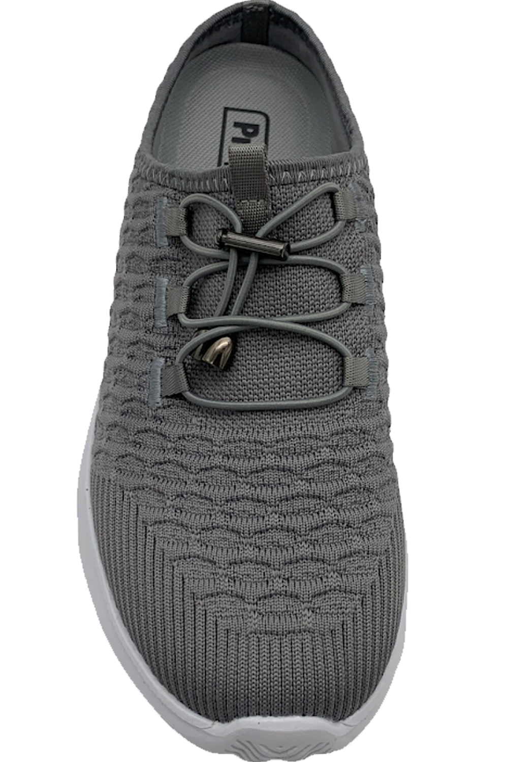 Propet Stretch Knit Bungee Sneaker Mules TravelBound Slide Gray | Jender