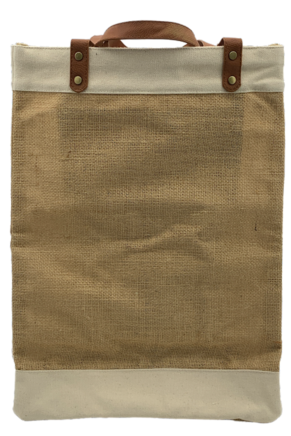 Candace Cameron Bure Market Jute Tote with Leather Handles 