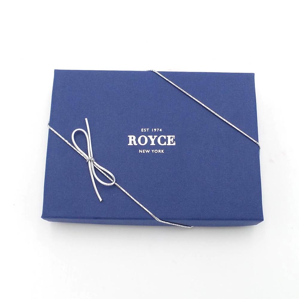 Royce New York Leather Magnetic Money Clip Wallet - Navy Blue