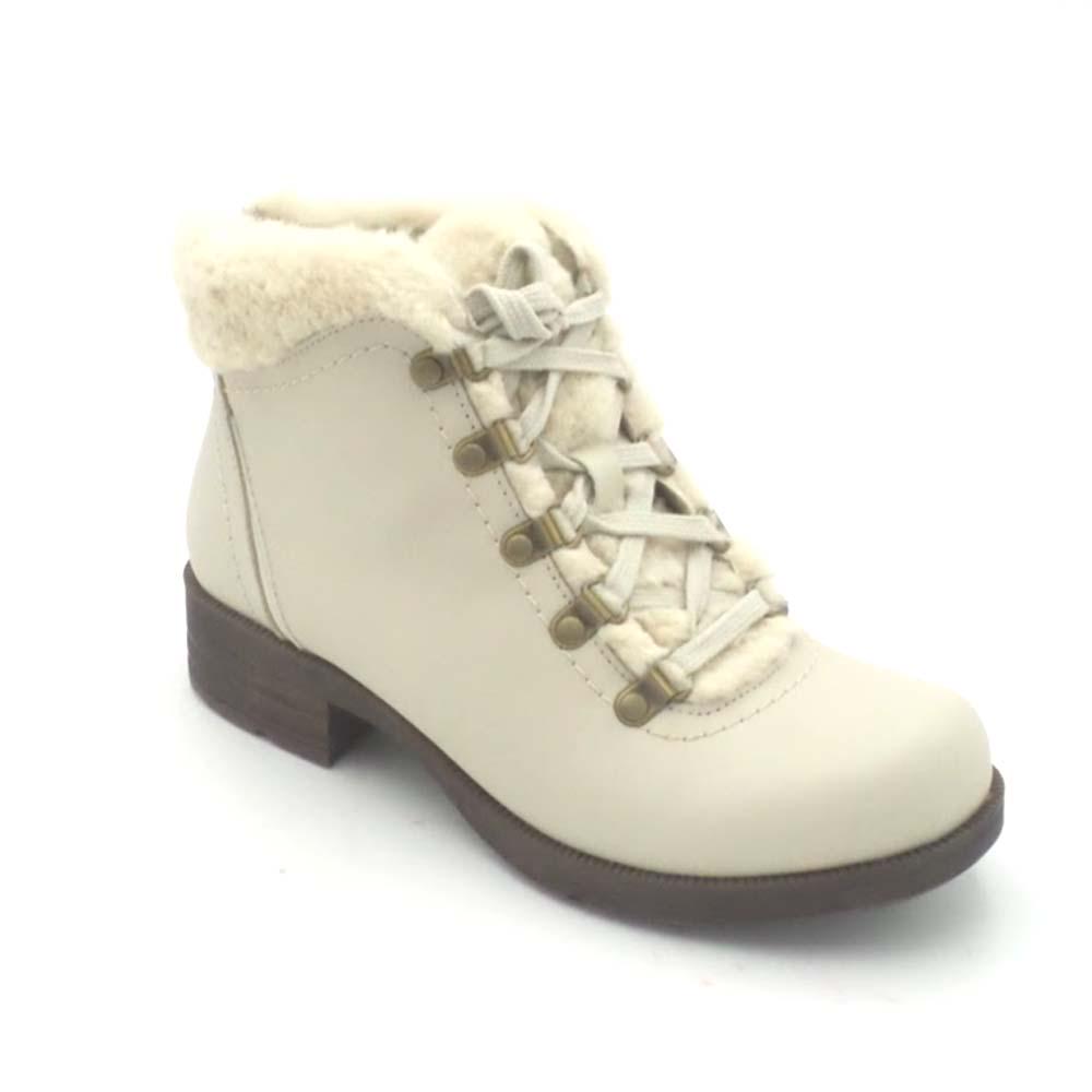 Earth Leather Lace-Up Ankle Boots- Janel