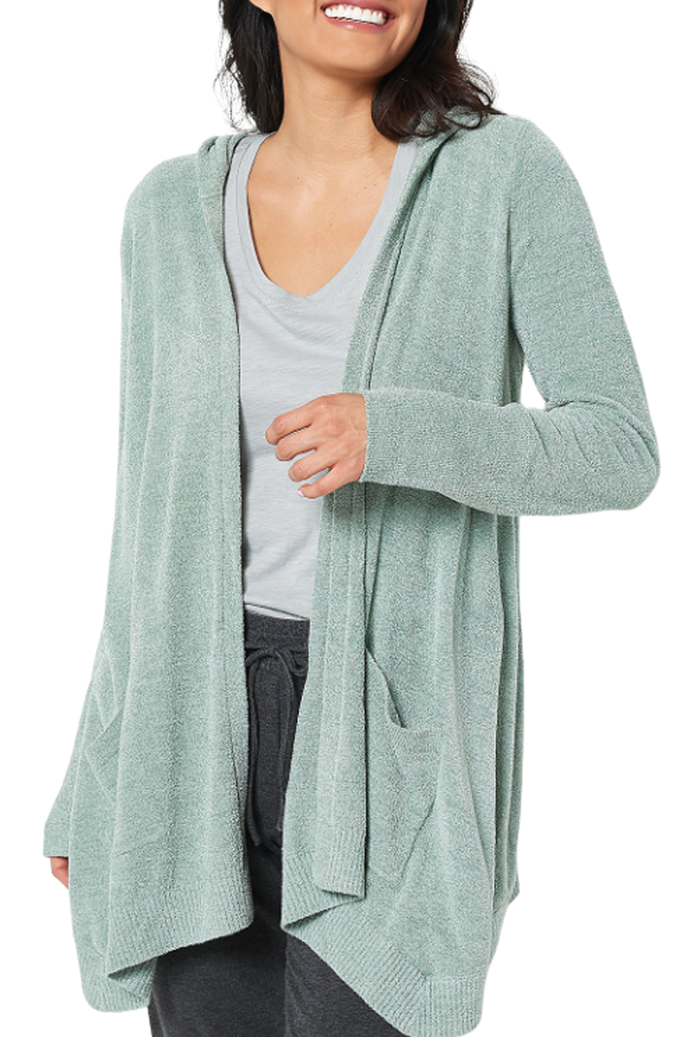 Sport Savvy Jacquard Hooded Sweater w/ Rib Hem and Cuff