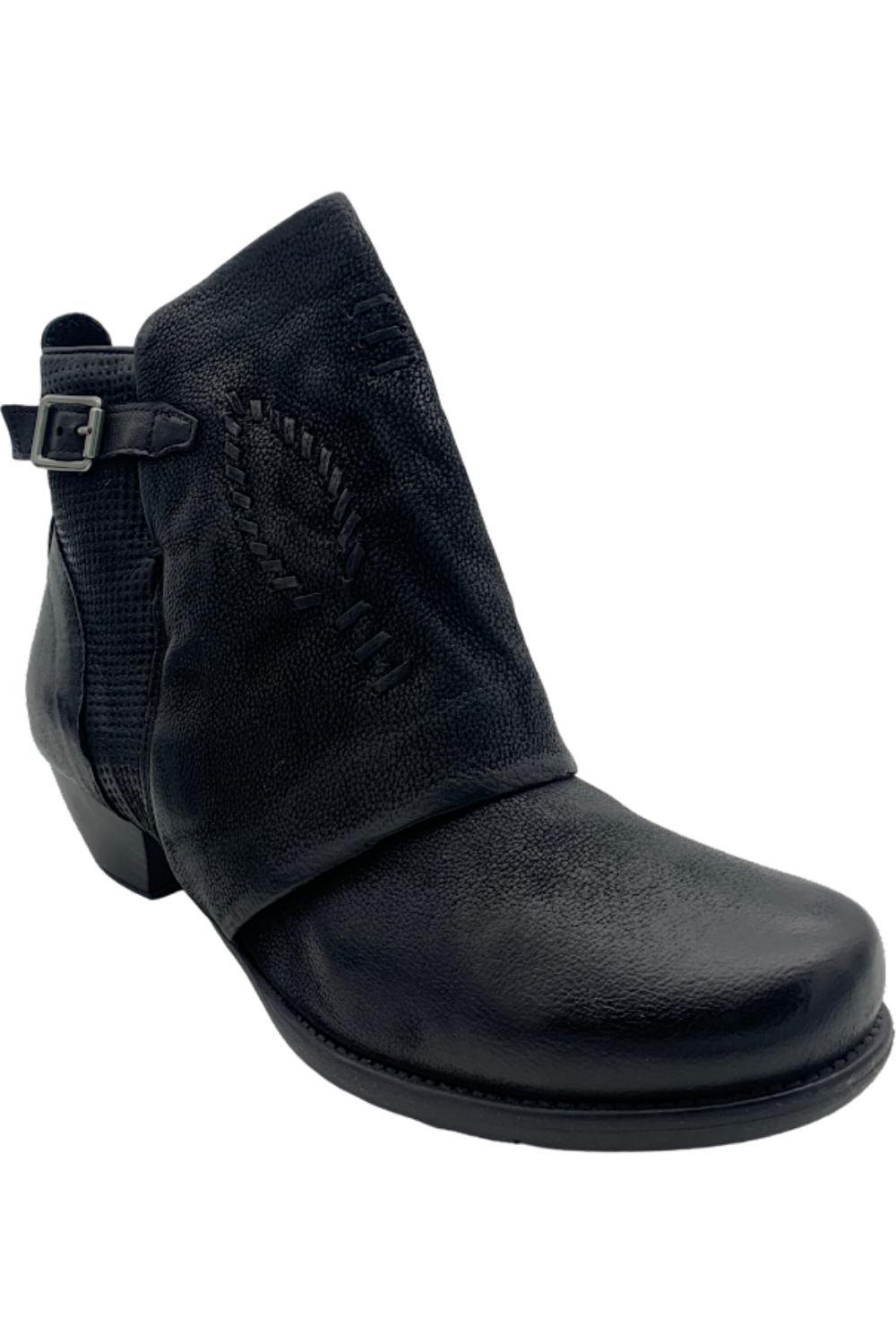 As Is Miz Mooz Leather Wrapped Ankle Boots-Mimic Mimic 