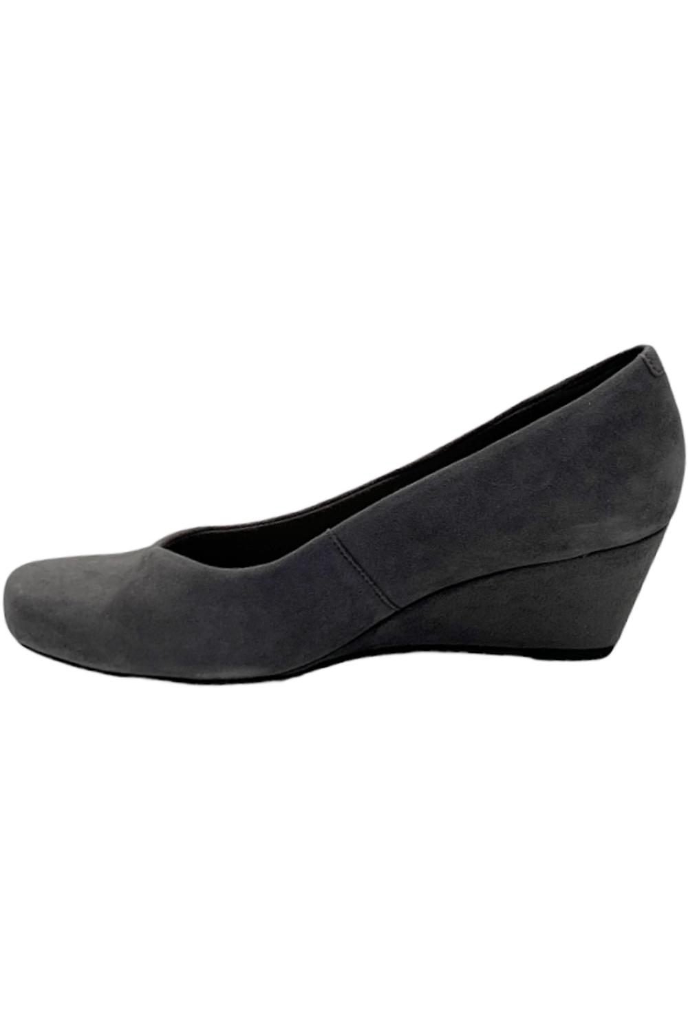 Collection Leather Wedge Pumps Flores Gray Suede |