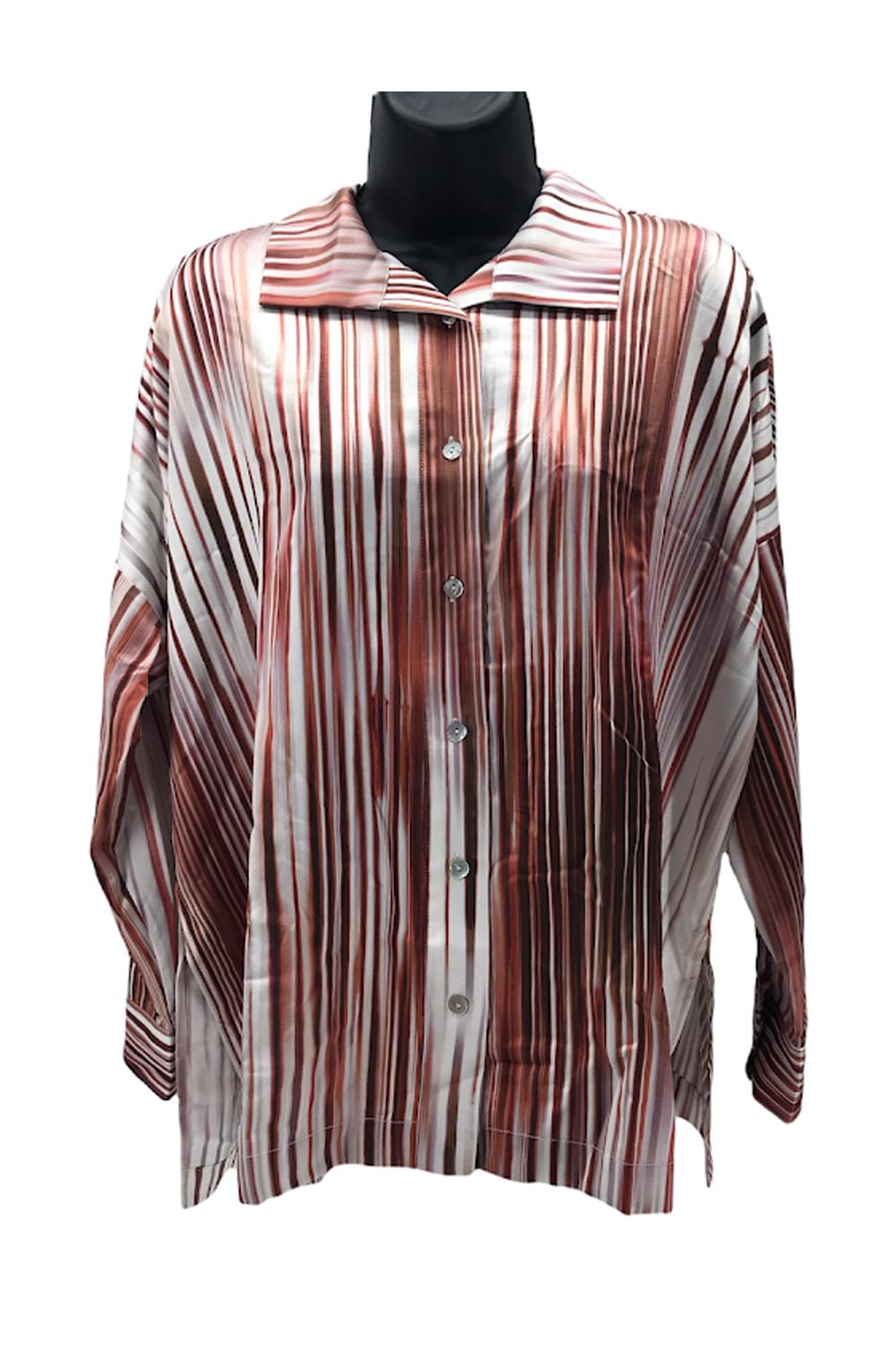 WynneLayers Blurred Stripe Relaxed Fit Shirt Canyon Rose | Jender