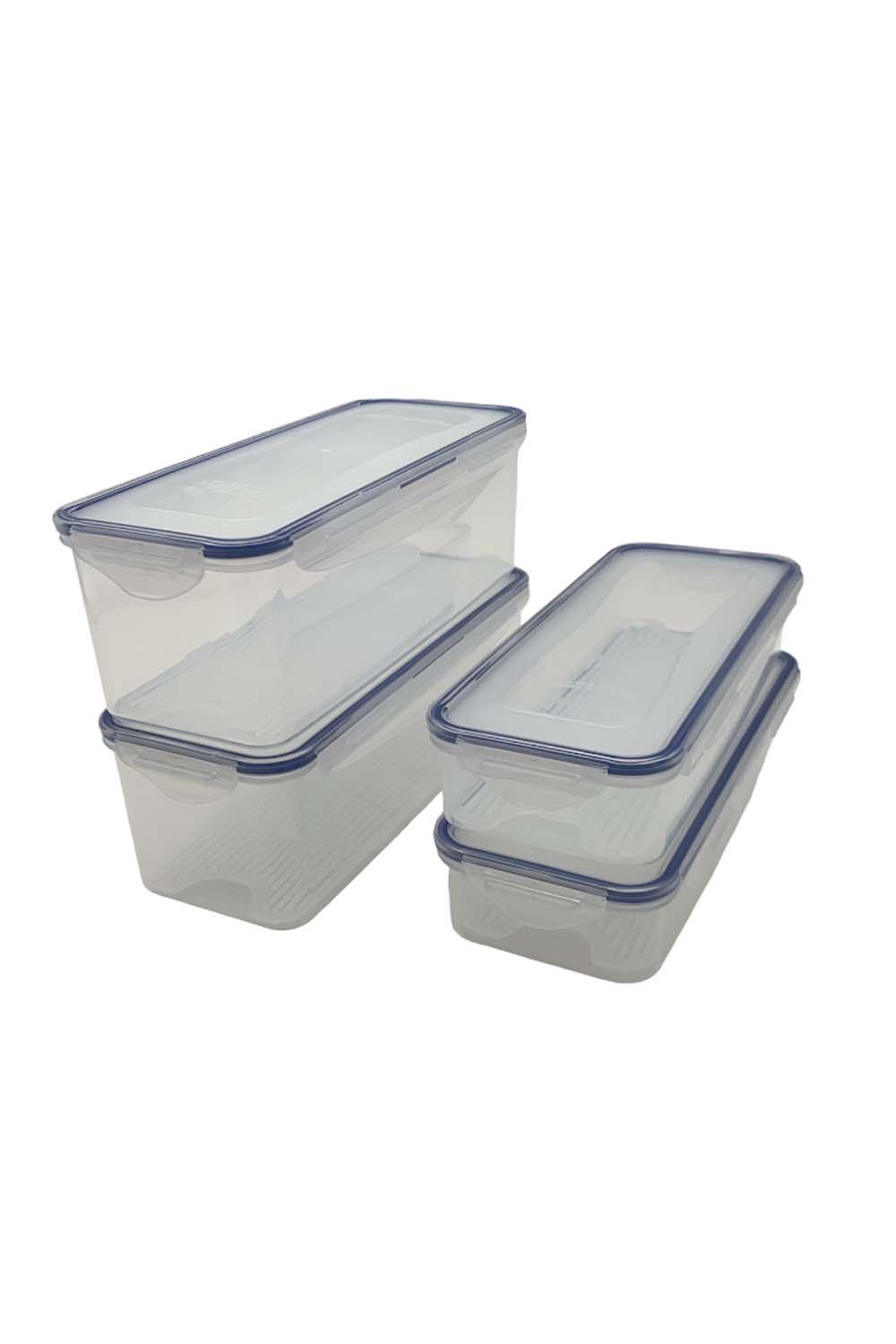 LocknLock 4-Piece Stackable Fridge Set w/ Drip Trays 