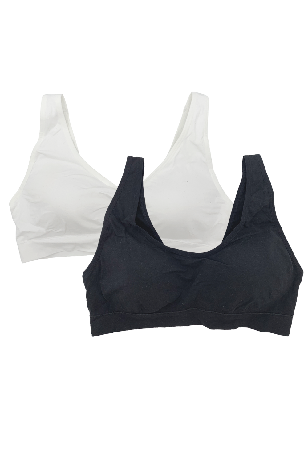 Jockey 2-pack Cotton Seamfree Tank Bra Black/White