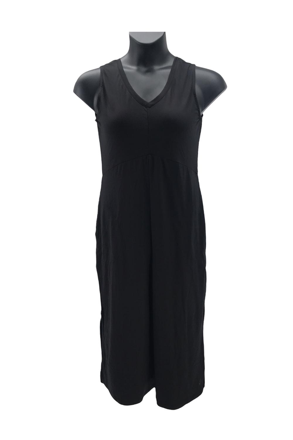 Cuddl Duds Flexwear V-Neck Wide Leg Jumpsuit Black