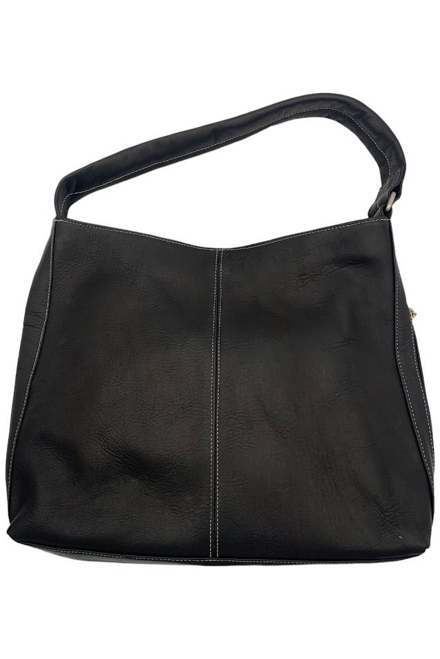 Le Donne Leather Shoulder Tote with Side Zip Pocket