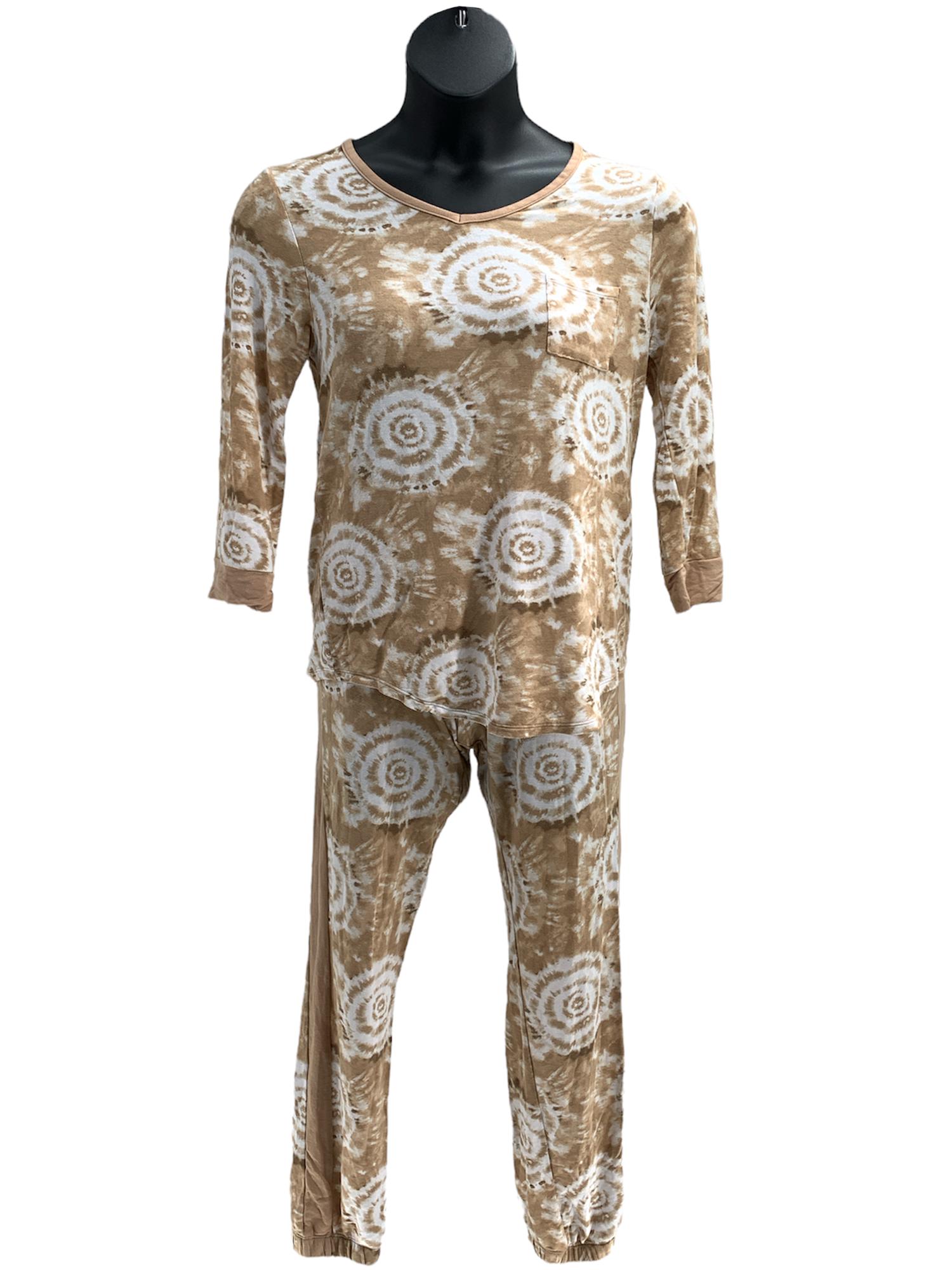 Koolaburra by UGG Rayon French Terry Lounge Set Brown Tie Dye