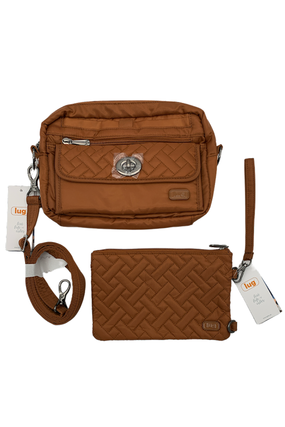 Dooney & Bourke Suede Lexi Crossbody in Orange